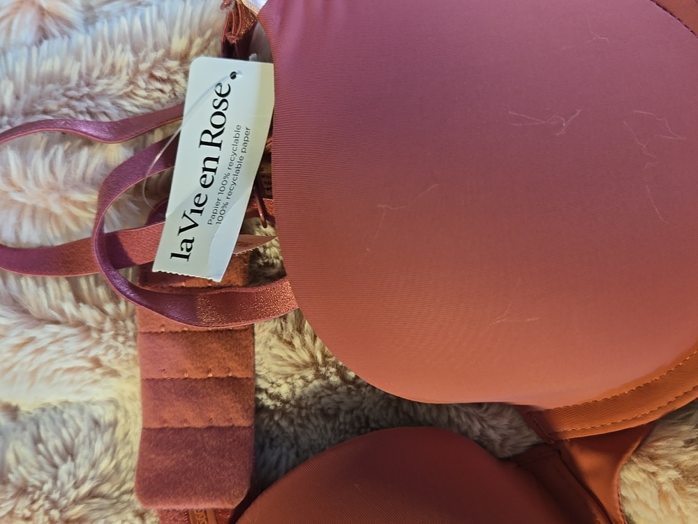 New La Vie En Rose Demi Push Up Bra 34A Rose - Picture 7 of 10